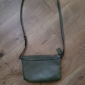 Coach journal crossbody bag pebbled leather green